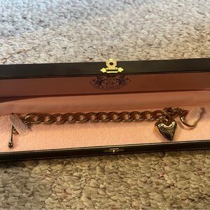 Juicy Couture Gold Charm Bracelet Puff Heart
